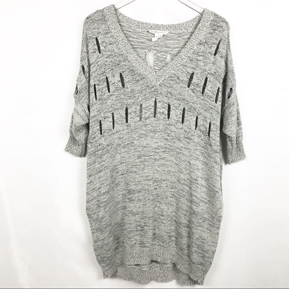 BCBGENERATION Tunic Sweater w/ cutouts &pockets.